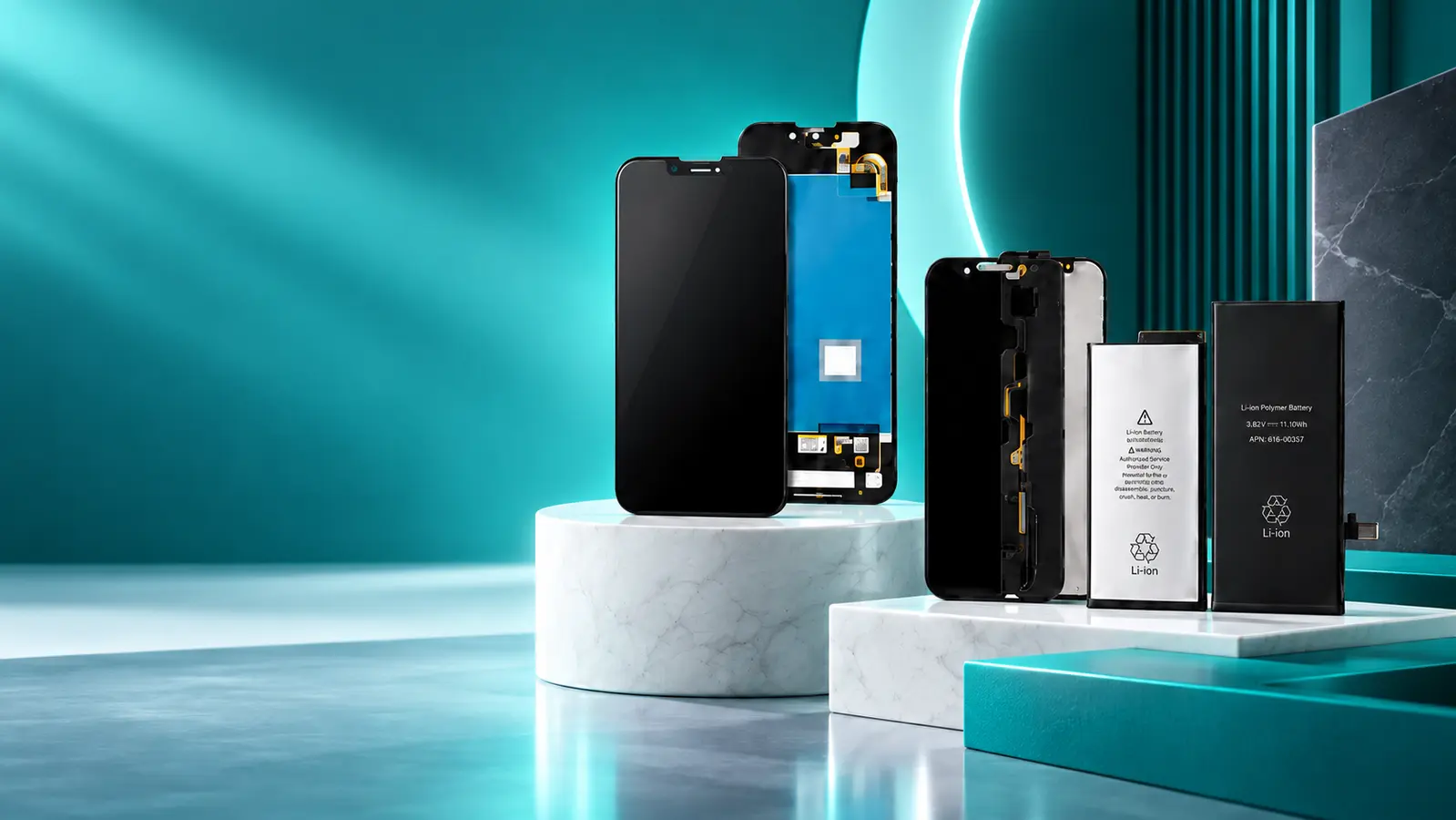 Displays y baterías premium para reparación móvil